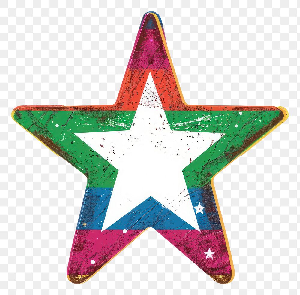 PNG  Rainbow with star image symbol white background celebration.