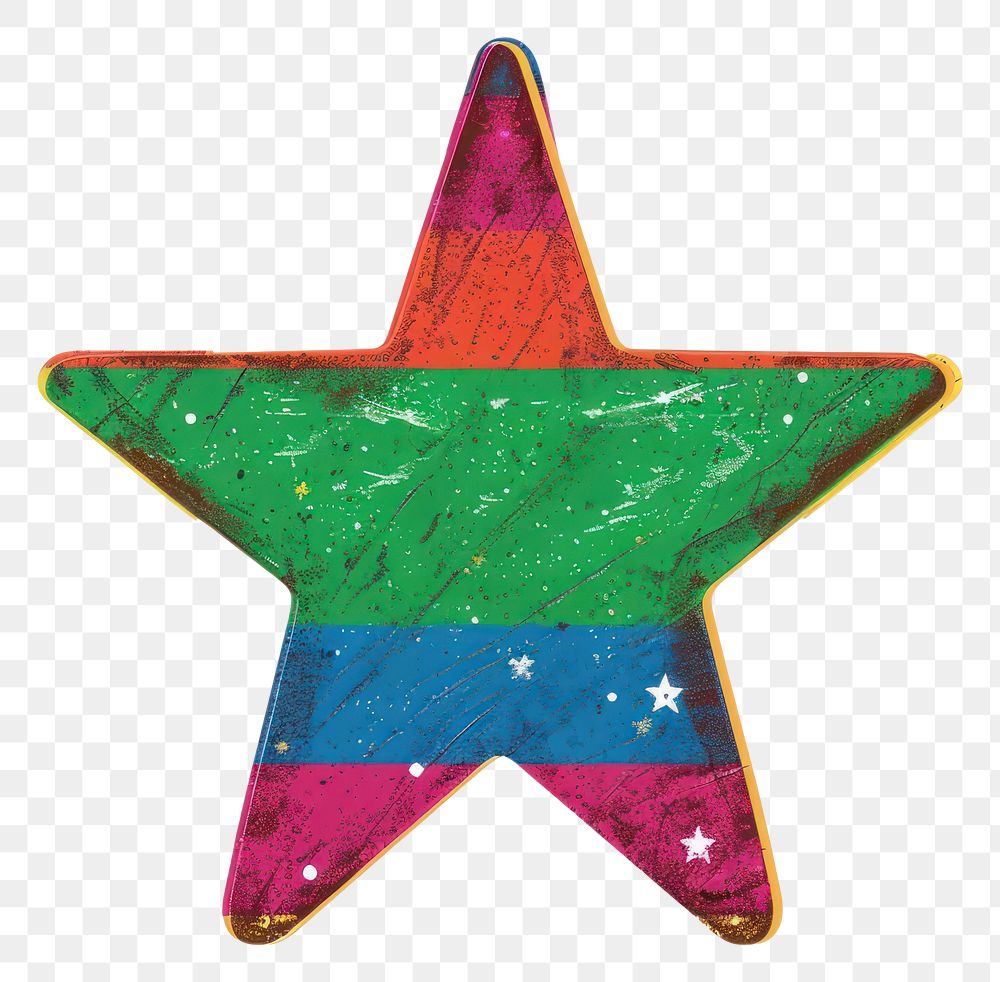 PNG  Rainbow with star image white background celebration creativity.