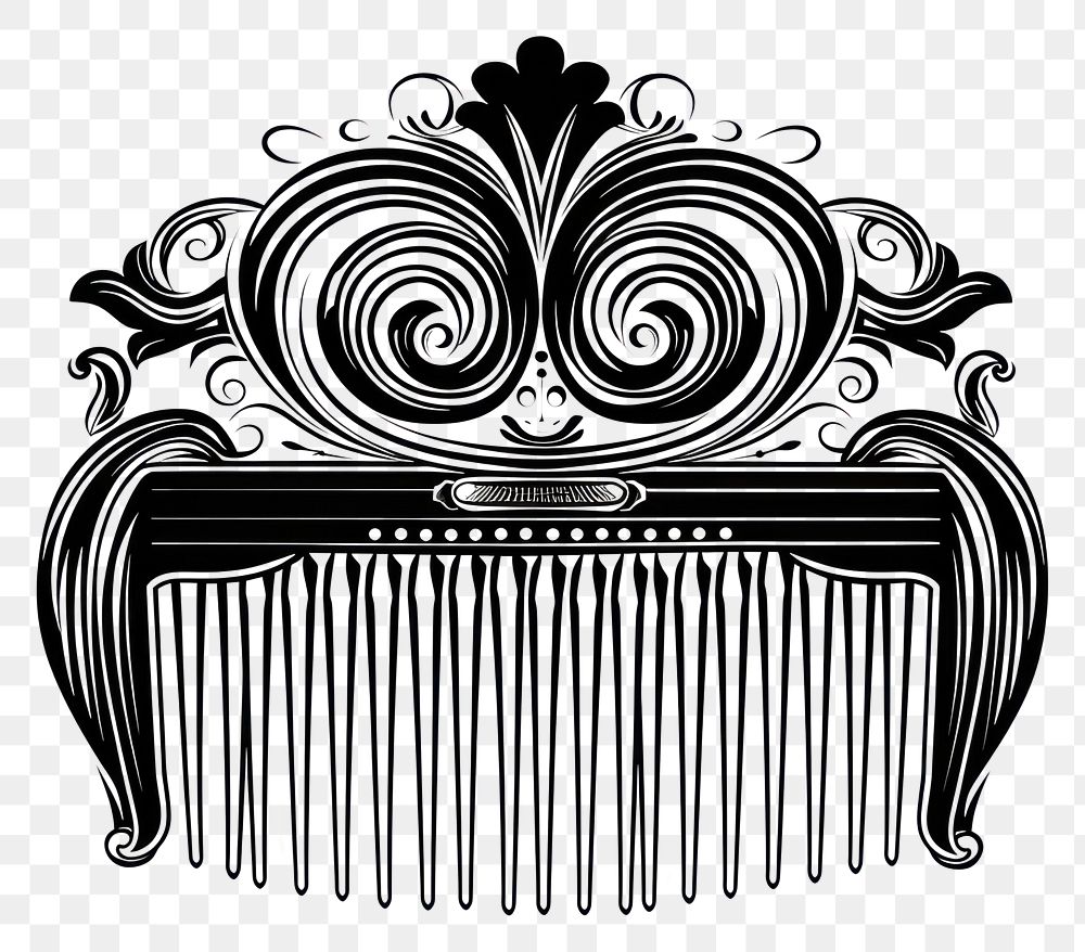 PNG Hair comb drawing accessories creativity.