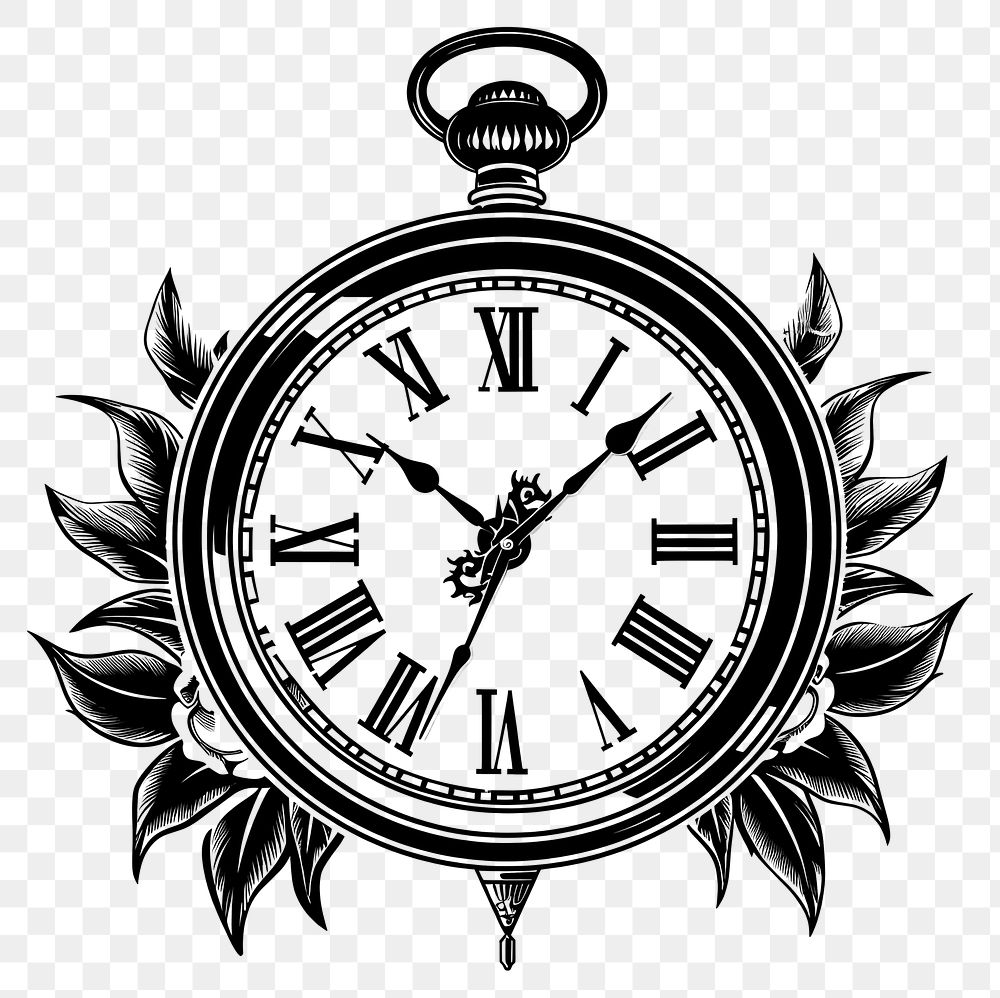 PNG Watch drawing clock white background.