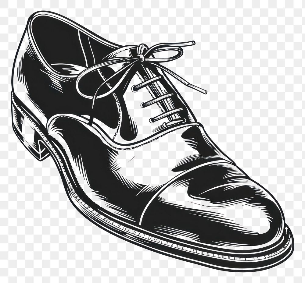PNG Oxford shoe footwear drawing black.