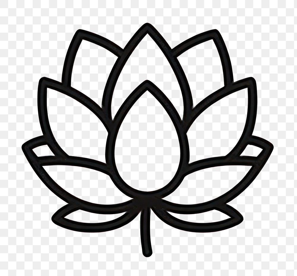PNG Black lotus line logo proteales.