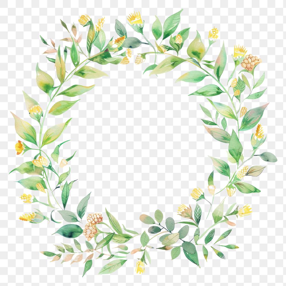 PNG Corn circle border pattern wreath flower.