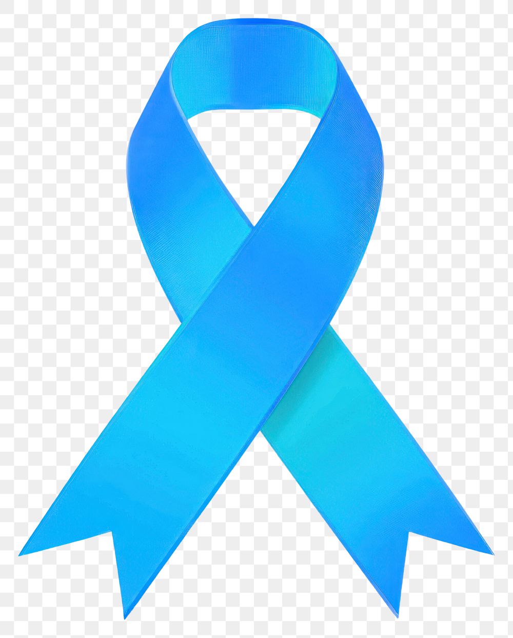 PNG Blue gradient Ribbon cancer symbol white background letterbox.