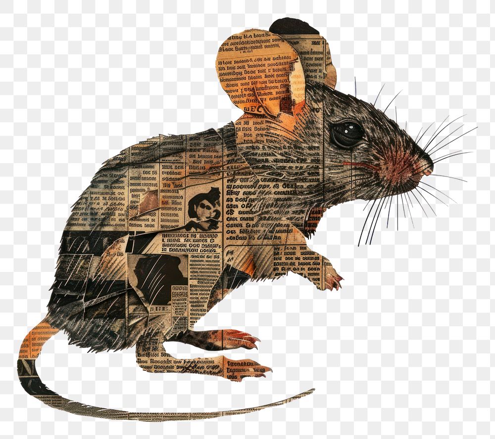 PNG Ephemera paper mouse animal mammal rodent.