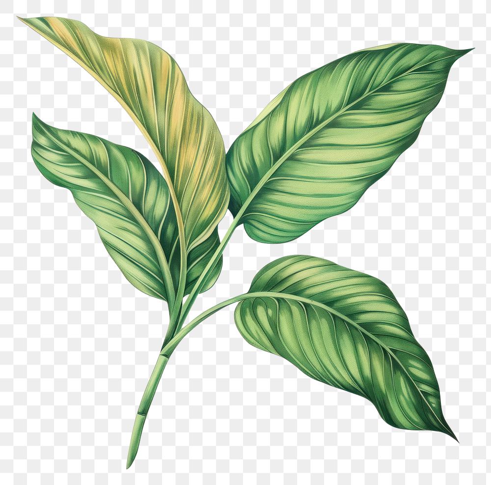 PNG Tropical leaves drawing sketch plant
