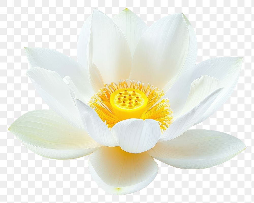 PNG White lotus blossom flower petal.
