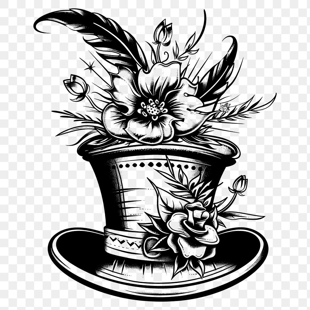 PNG Tall hat drawing sketch Premium PNG rawpixel