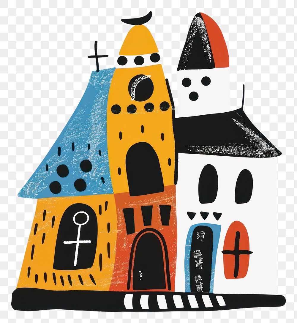PNG Vector haunted house impressionism art spirituality architecture.