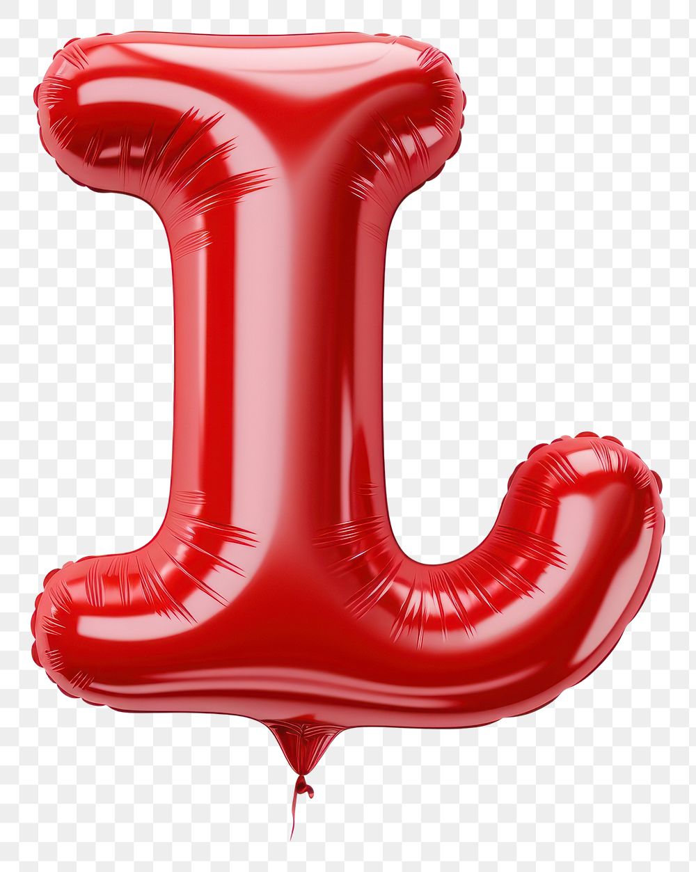 PNG  Red L letter balloon text red