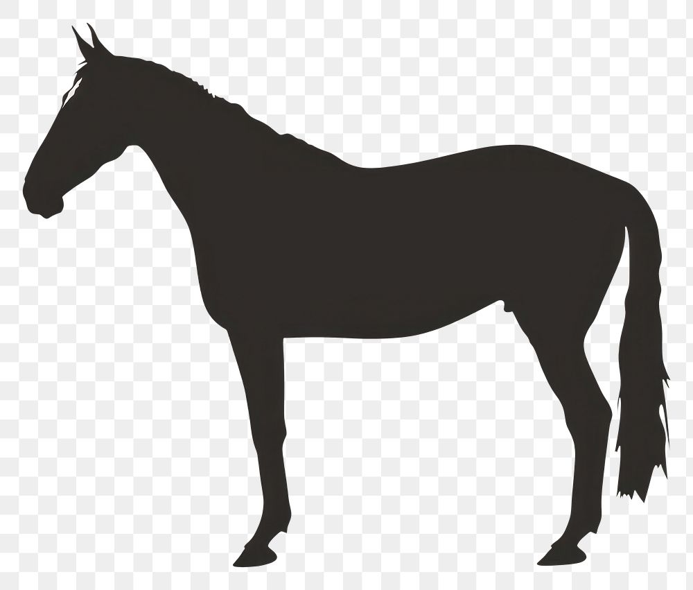 PNG Frieser horse silhouette clip art animal mammal black.