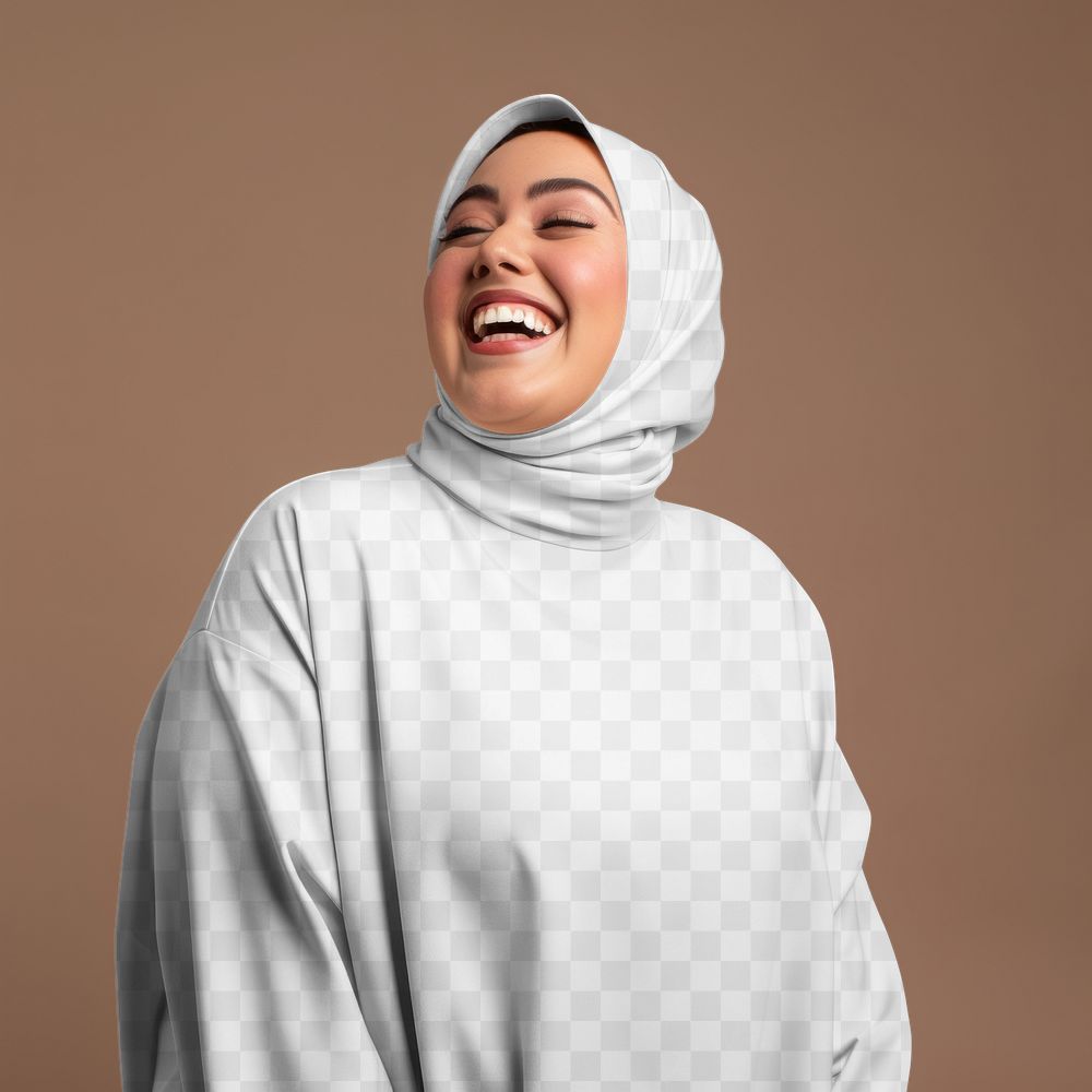 Abaya mockup png Muslim women's apparel, transparent background