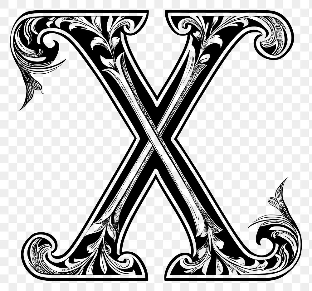 PNG X letter alphabet ampersand symbol number.