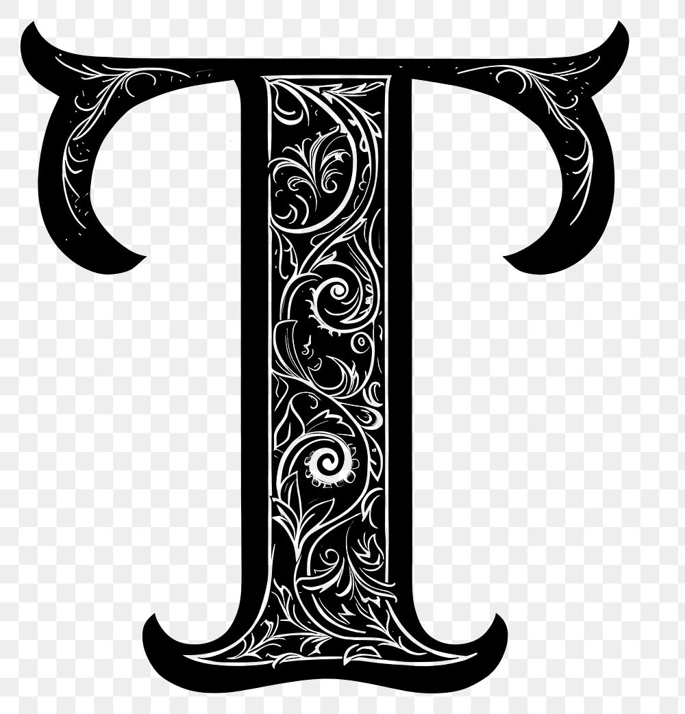 PNG T letter alphabet art graphics pattern.