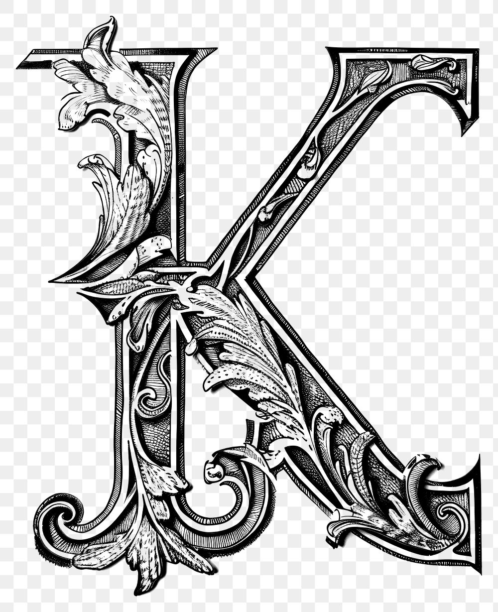 PNG K letter alphabet symbol number cross.