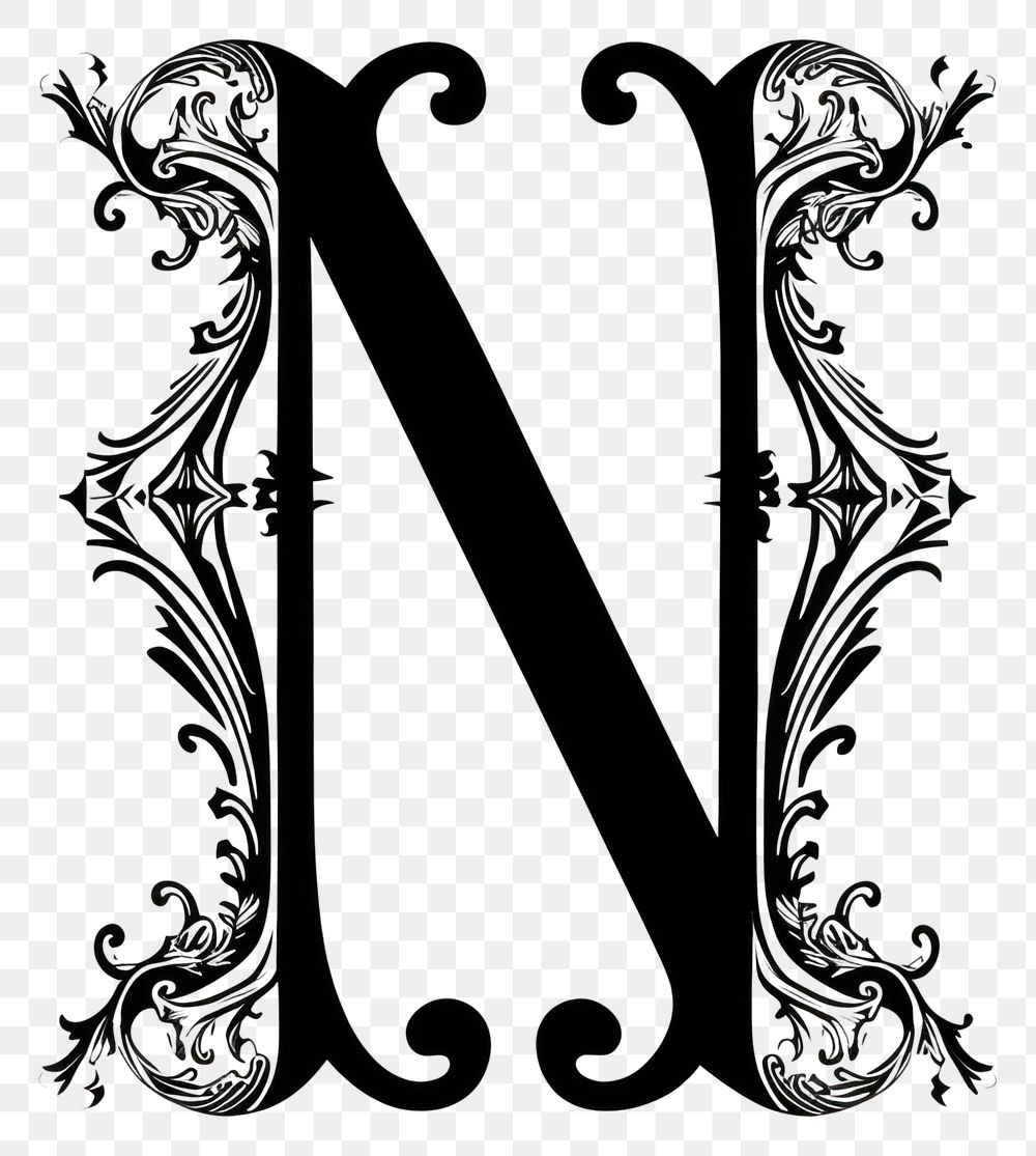 PNG N letter alphabet art ampersand graphics.