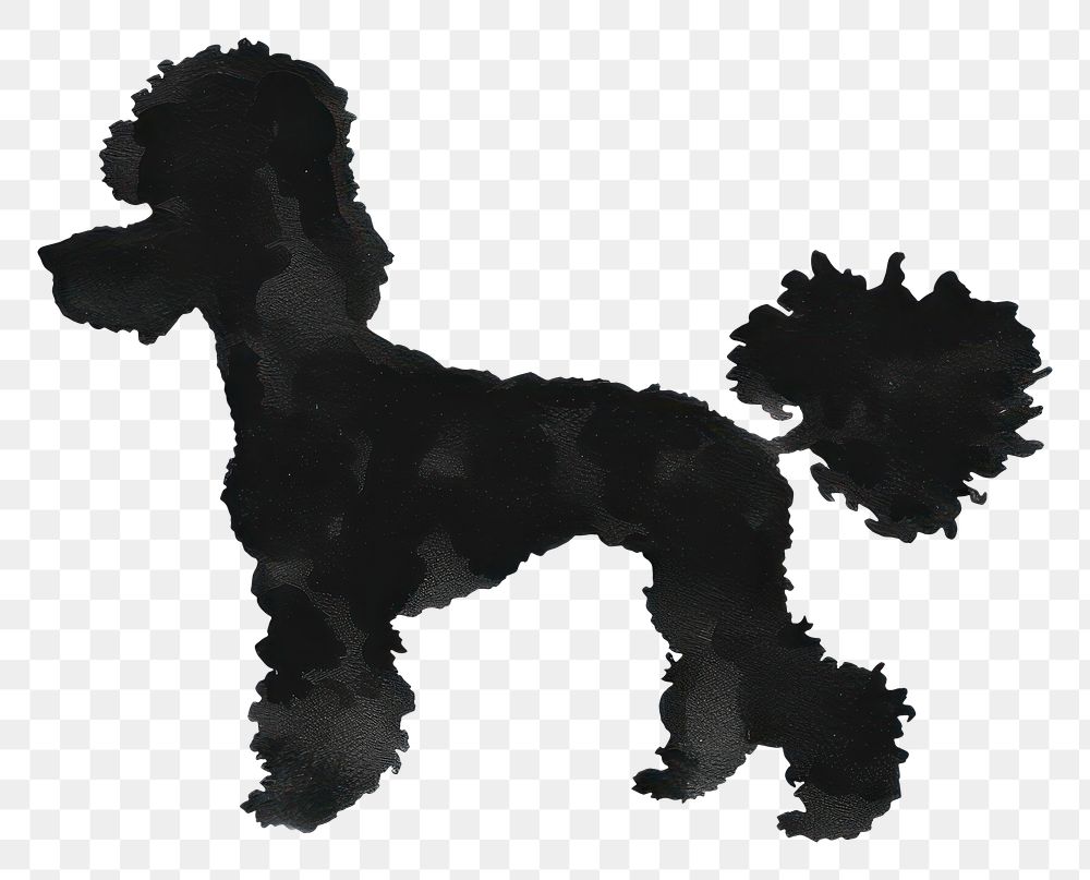 PNG Poodle dog silhouette clip art mammal animal black.
