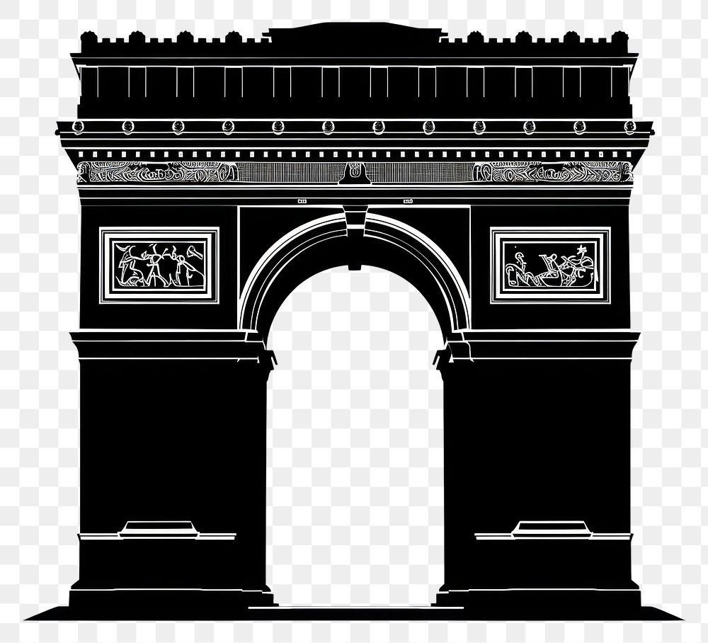 PNG Arc de Triomphe silhouette clip art architecture letterbox mailbox.