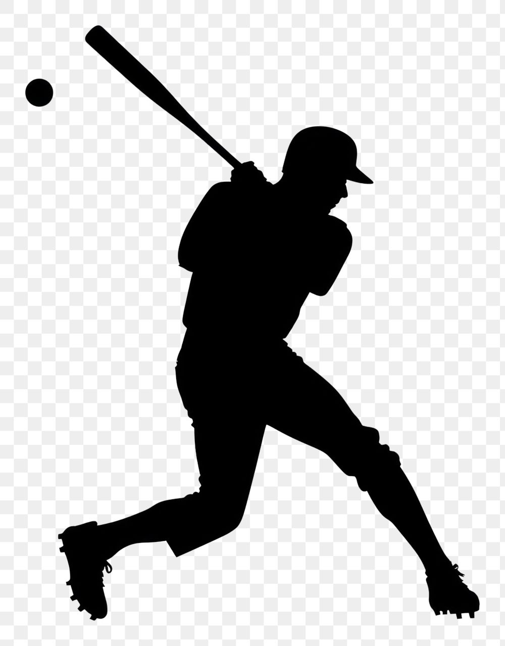 PNG Baseball silhouette clip art ballplayer softball athlete.