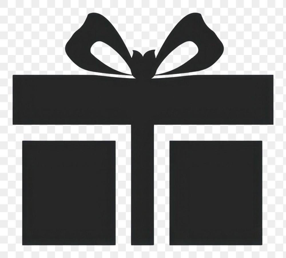 PNG Gift icon silhouette clip art gift stencil symbol.