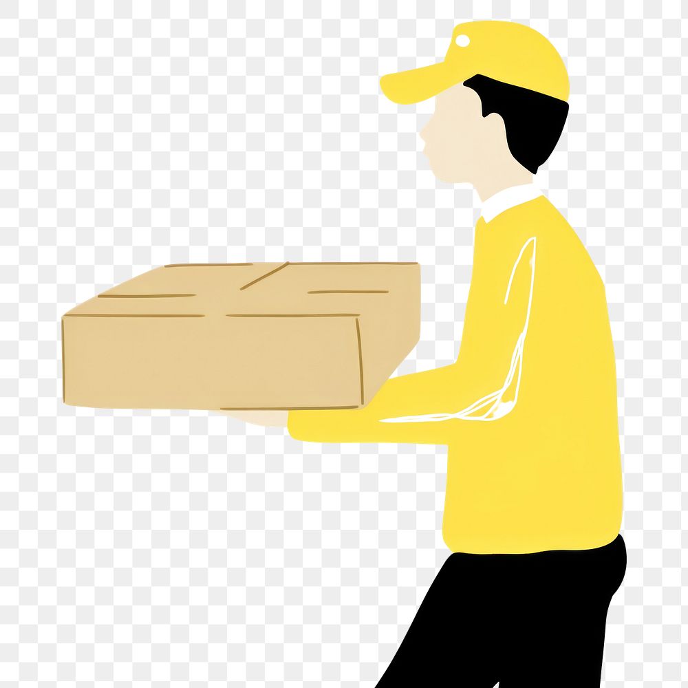 PNG Pizza delivery cardboard clothing package.