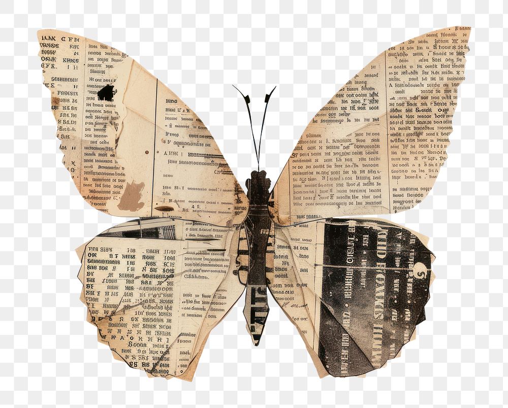 PNG Ephemera paper butterfly animal insect art