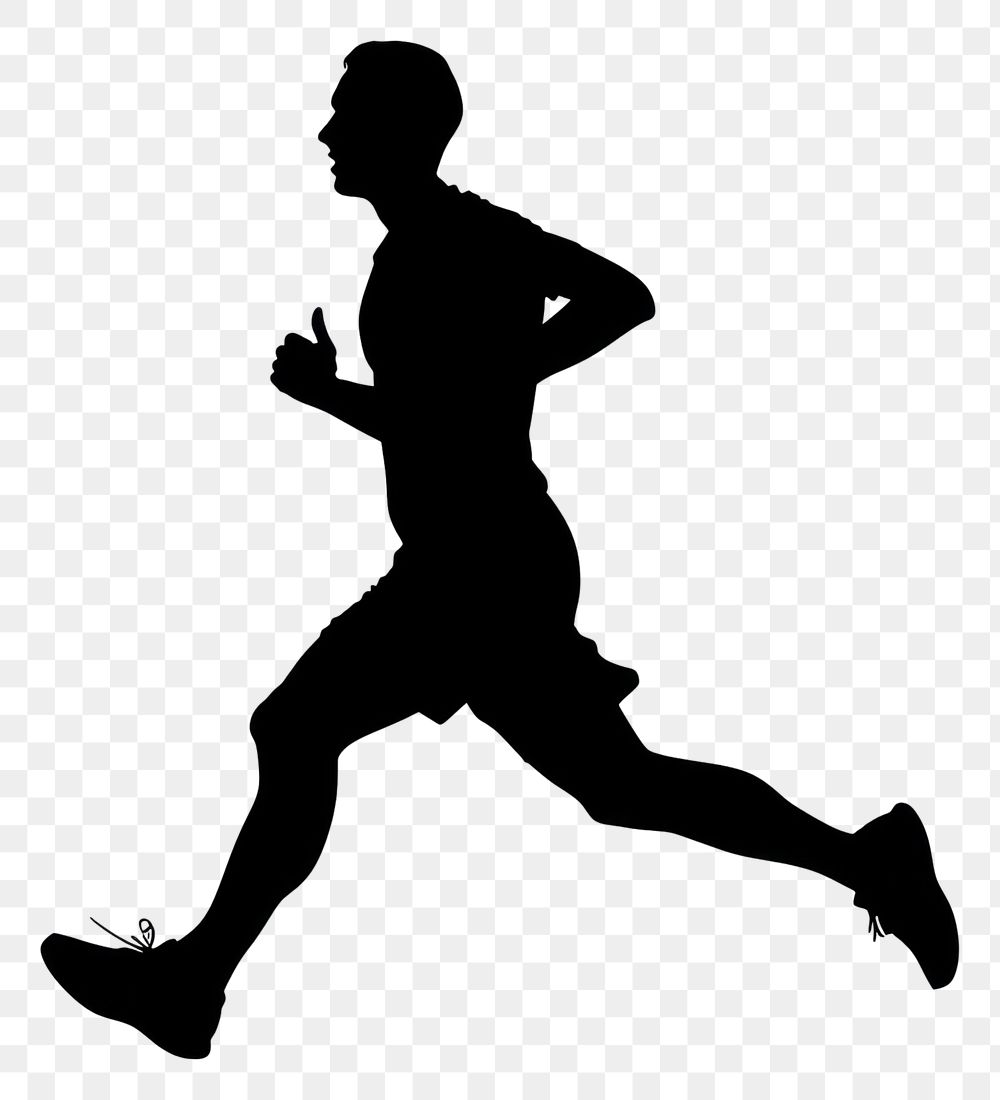 PNG Running silhouette clip art clothing footwear apparel.