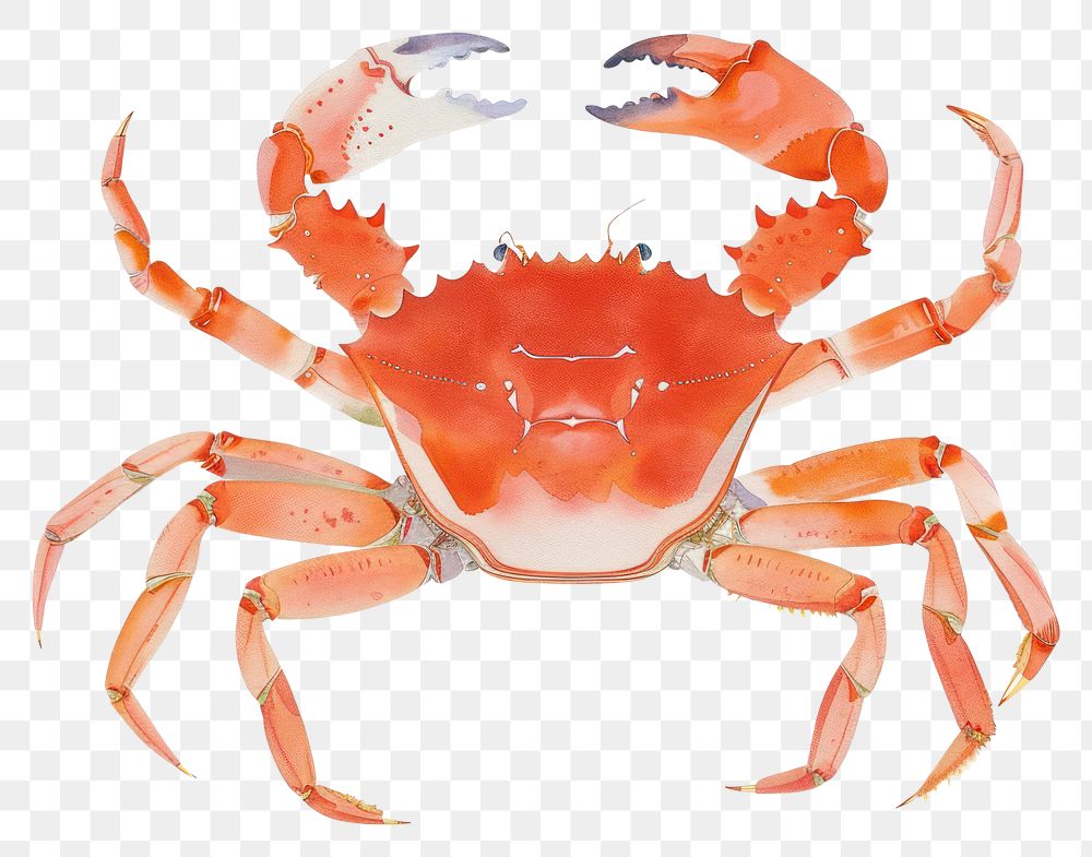 PNG Crab seafood invertebrate lobster animal.