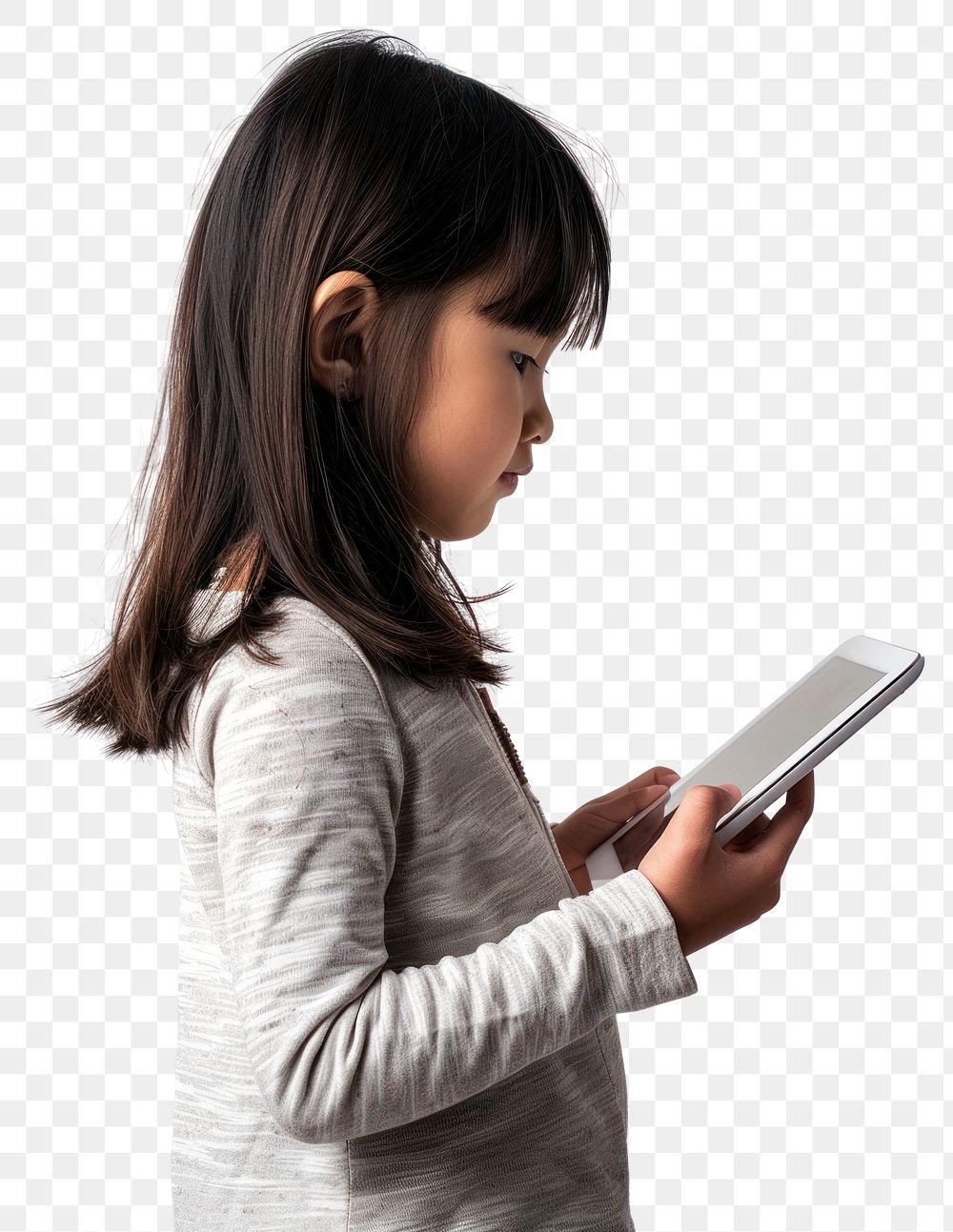 PNG  Holding a tablet photo girl electronics.
