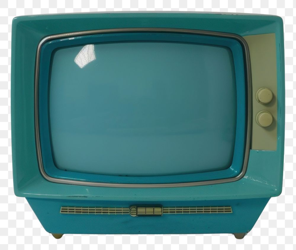PNG Retro Teal Blue TV electronics television hardware.