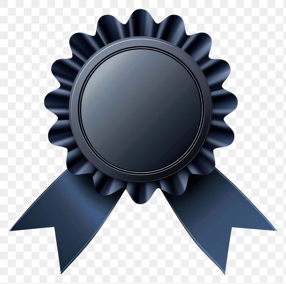 PNG Gradient dark blue Ribbon award badge icon photography appliance symbol