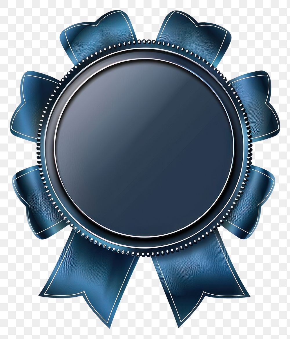 PNG Gradient dark blue Ribbon award badge icon photography chandelier mirror.