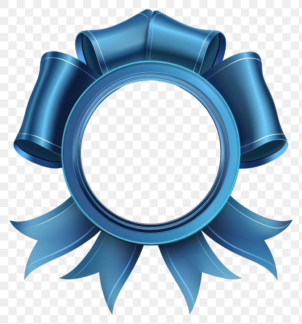 PNG Gradient blue Ribbon award badge icon appliance device electrical device.