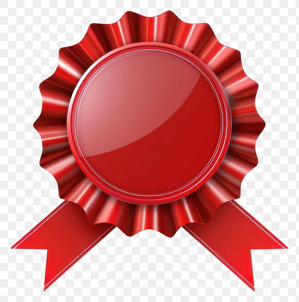 PNG Gradient red Ribbon award badge icon symbol logo.