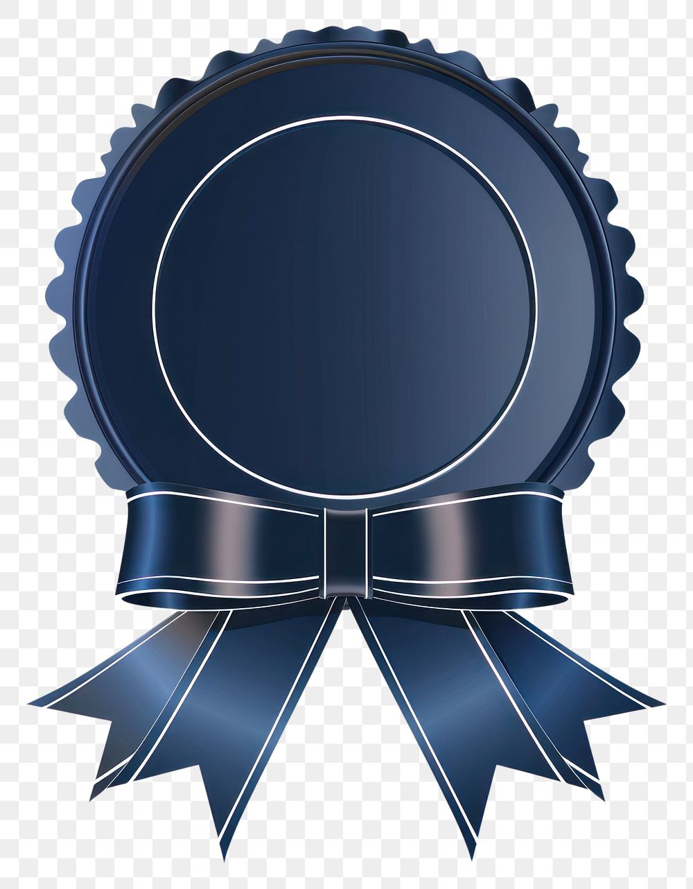 PNG Gradient dark blue Ribbon award badge icon chandelier clothing apparel.