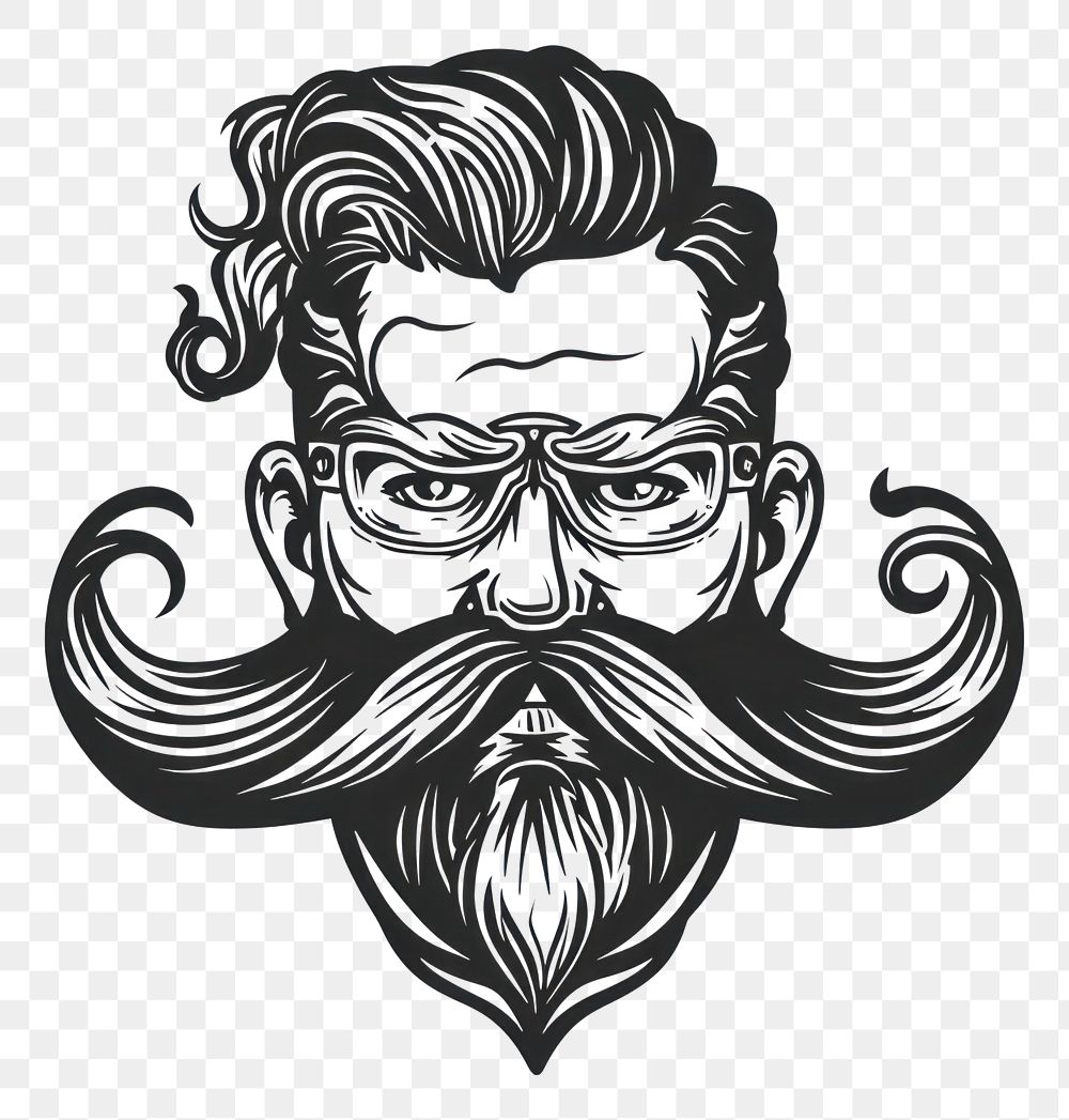 PNG Mustache mustache illustrated drawing.