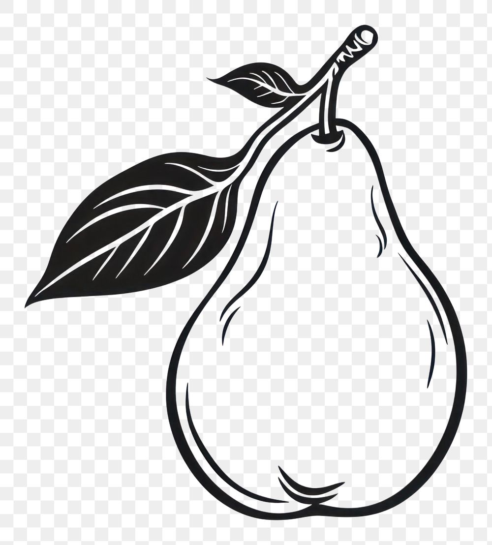 PNG Pear illustrated produce drawing.
