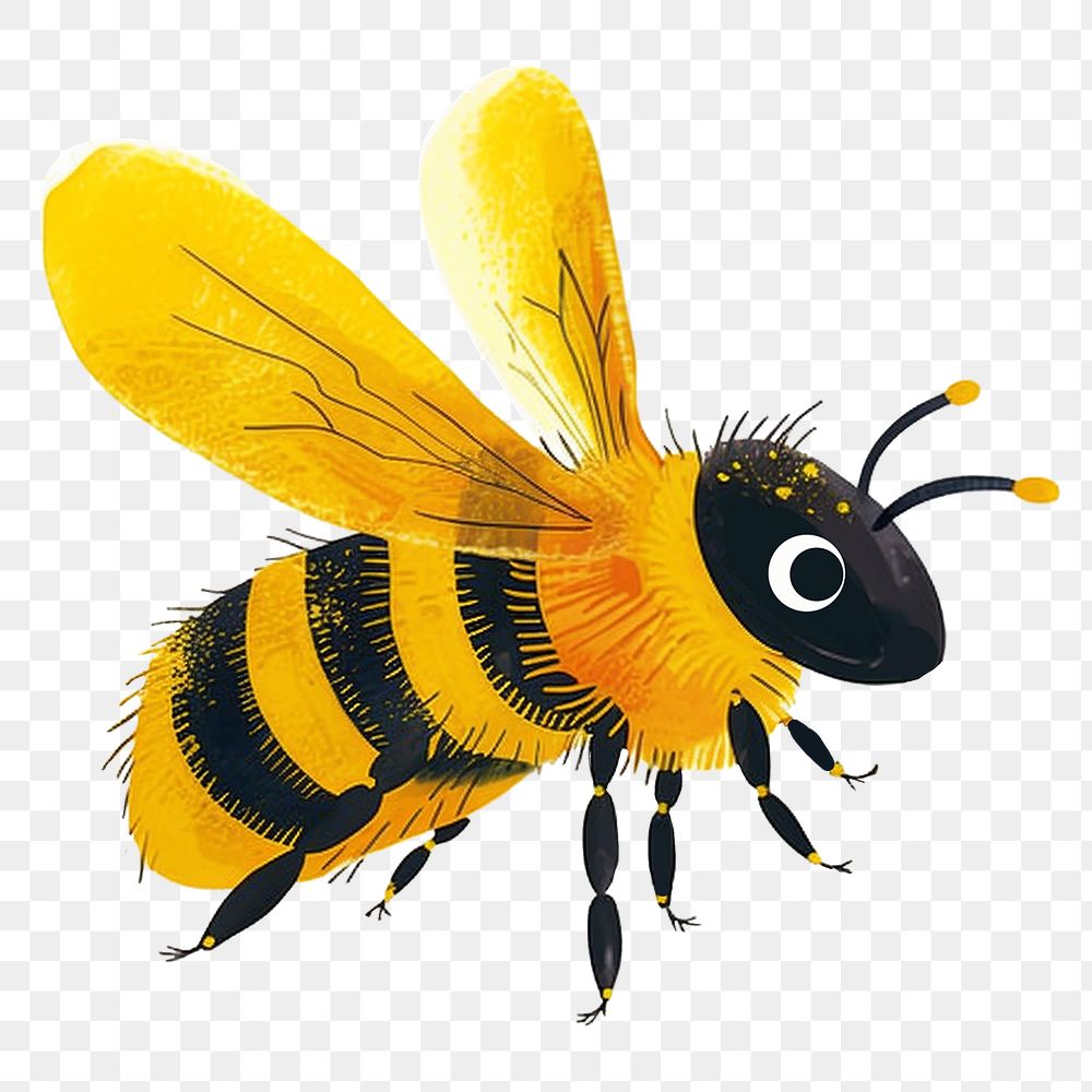 Bumblebee png cute animal, transparent background