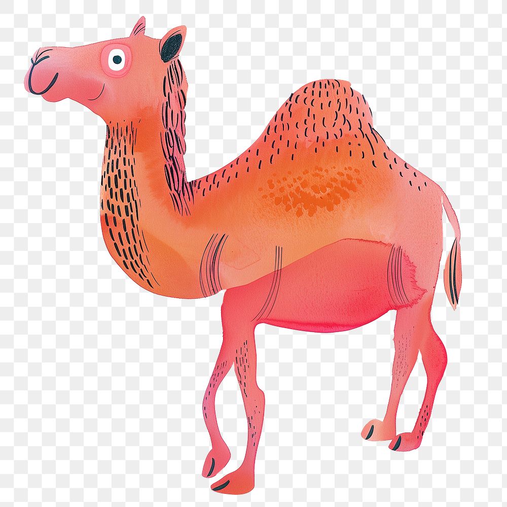 Camel png cute animal, transparent background