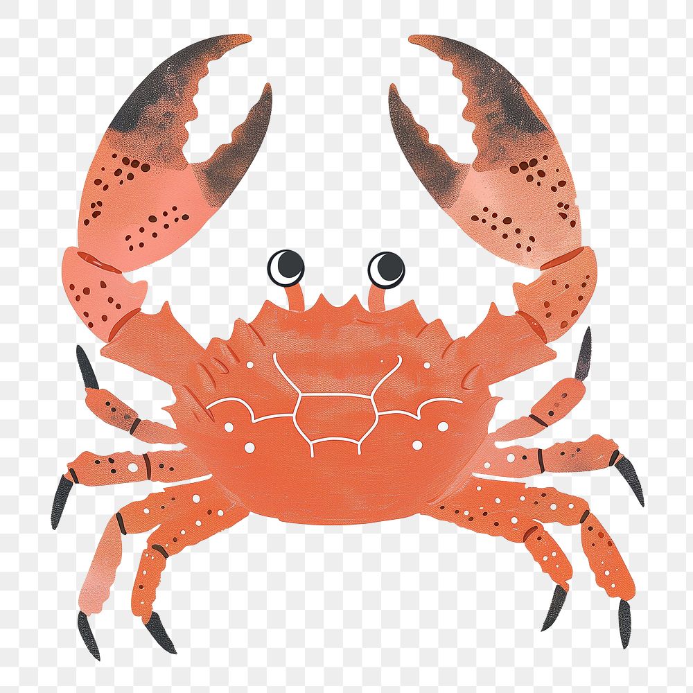 Crab png cute animal, transparent background