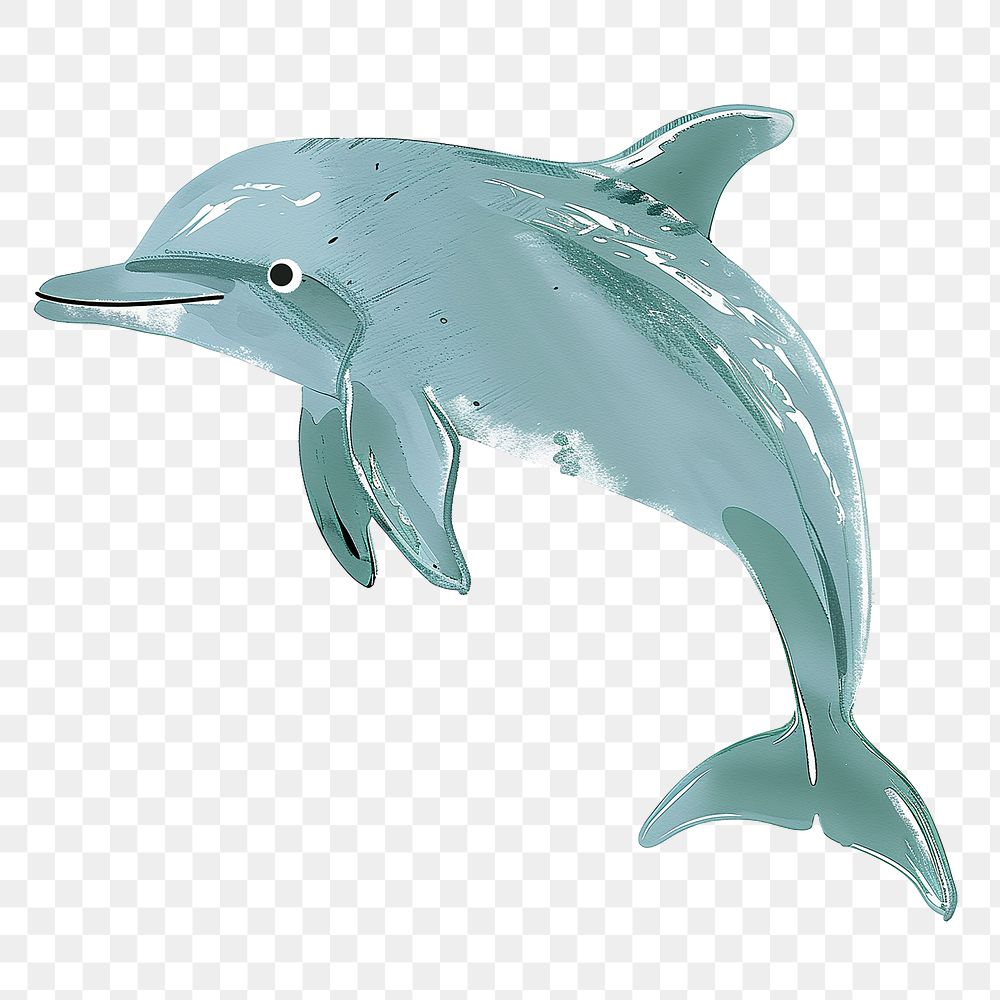 Dolphin png cute animal, transparent background