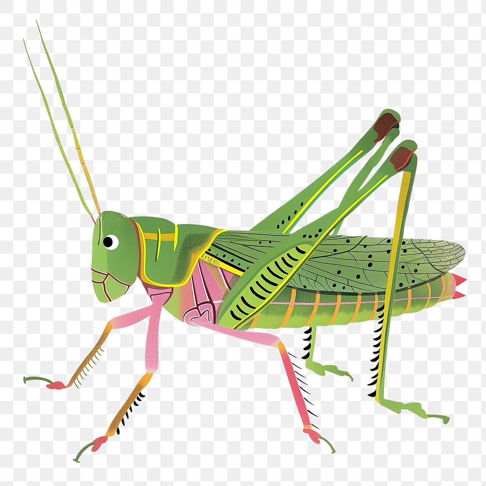 Grasshopper png cute animal, transparent background