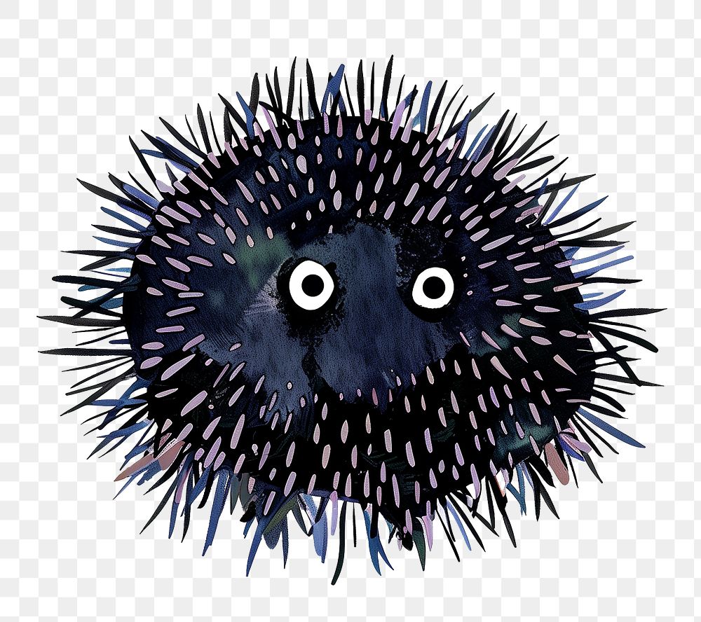 Urchin png cute animal, transparent background