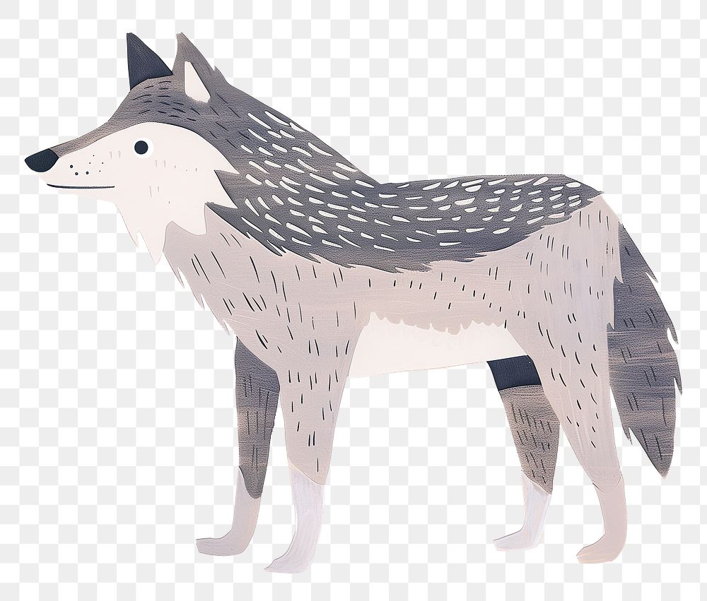 Wolf png cute animal, transparent background