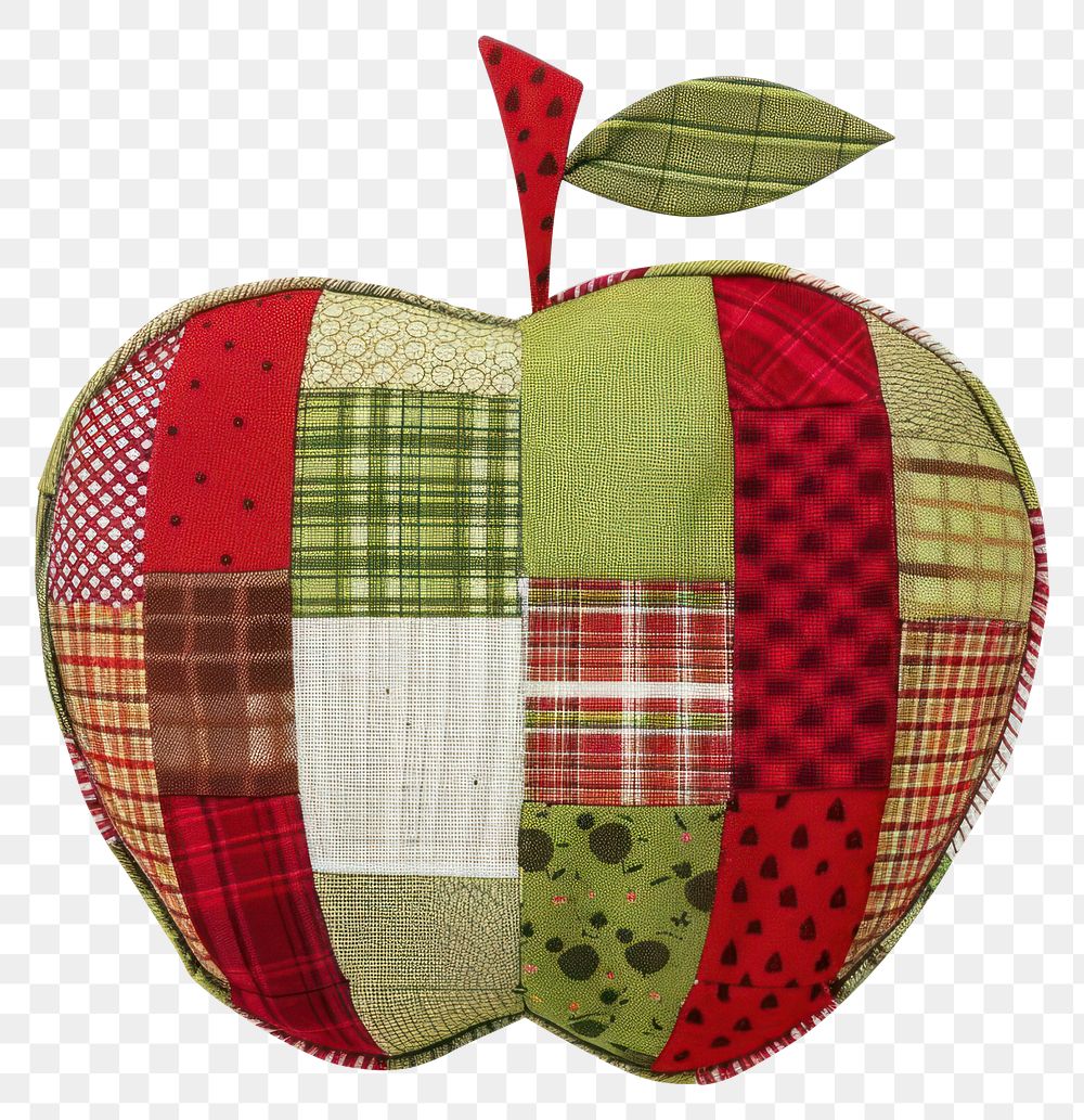 PNG Apple patchwork accessories accessory cushion.