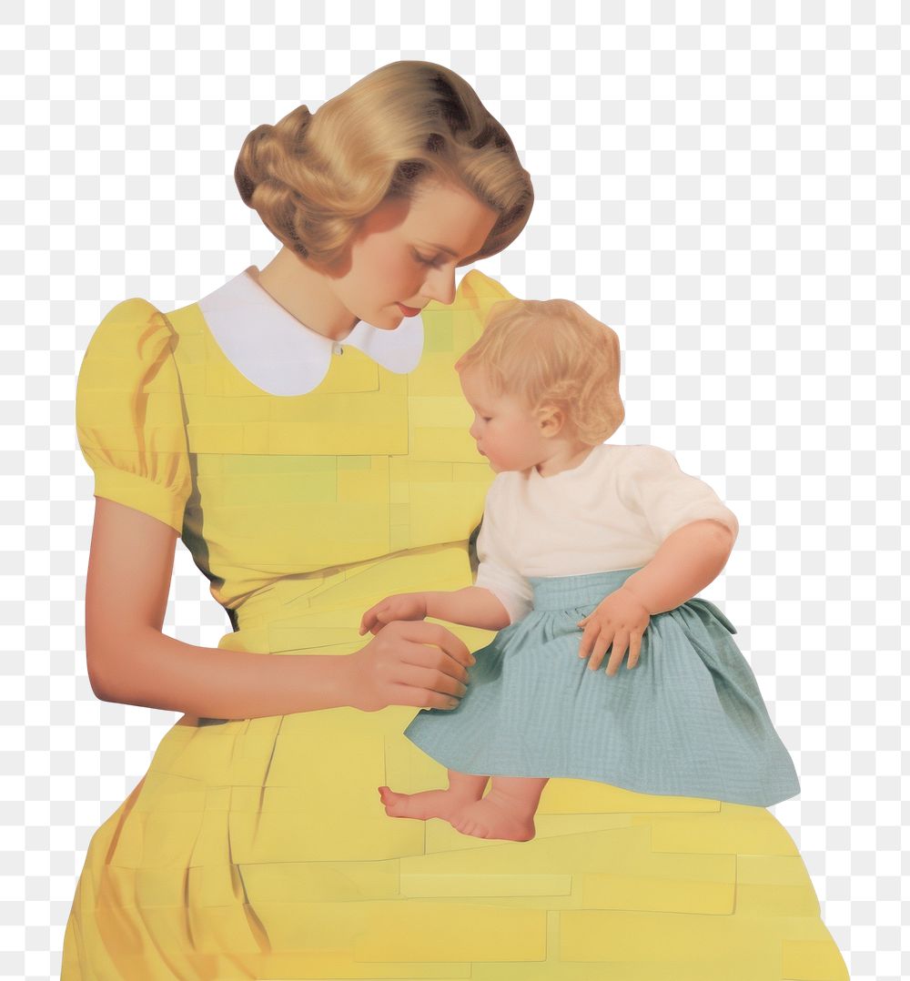 Mother shape collage cutouts photography portrait clothing