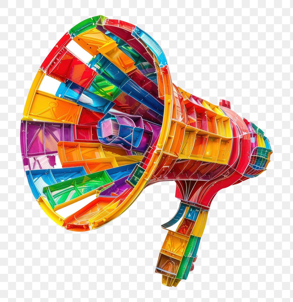 PNG Megaphone art toy white background.