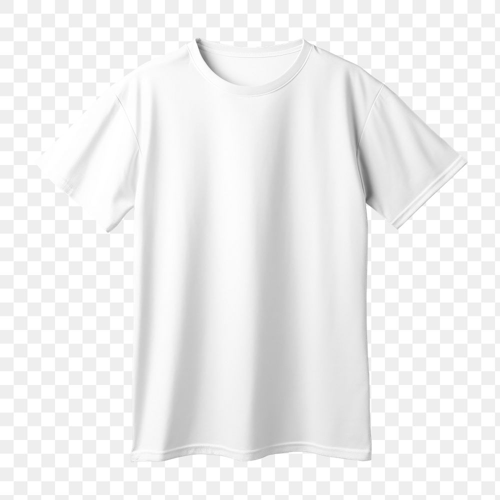 White t-shirt png mockup casual fashion, transparent background
