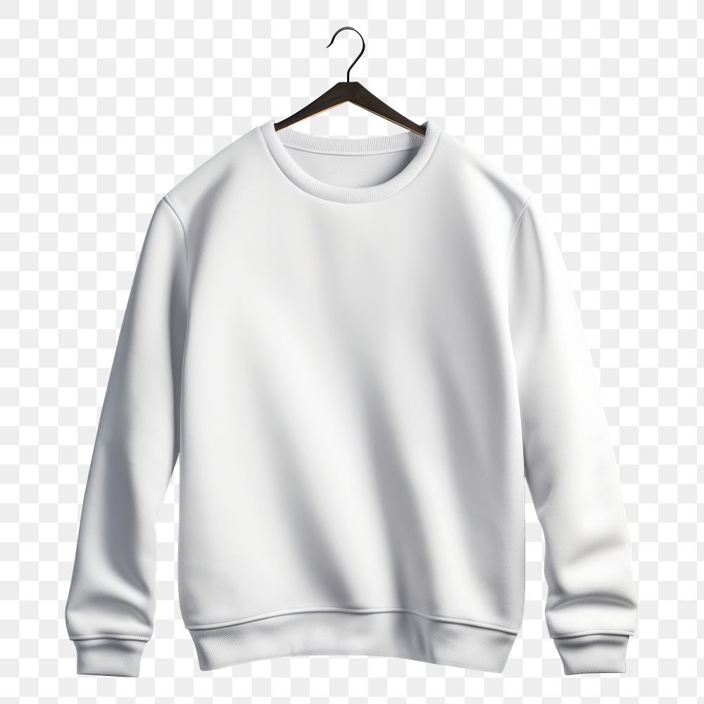 White sweater png mockup casual fashion, transparent background