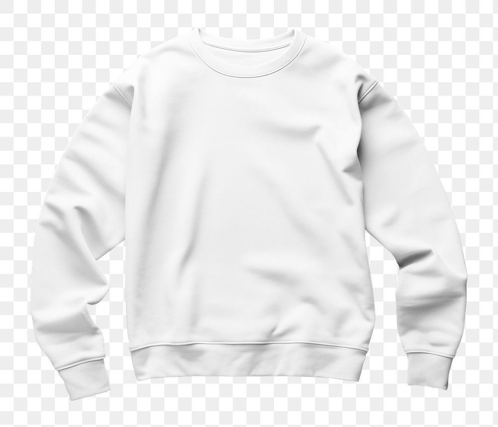 White sweater png mockup casual fashion, transparent background